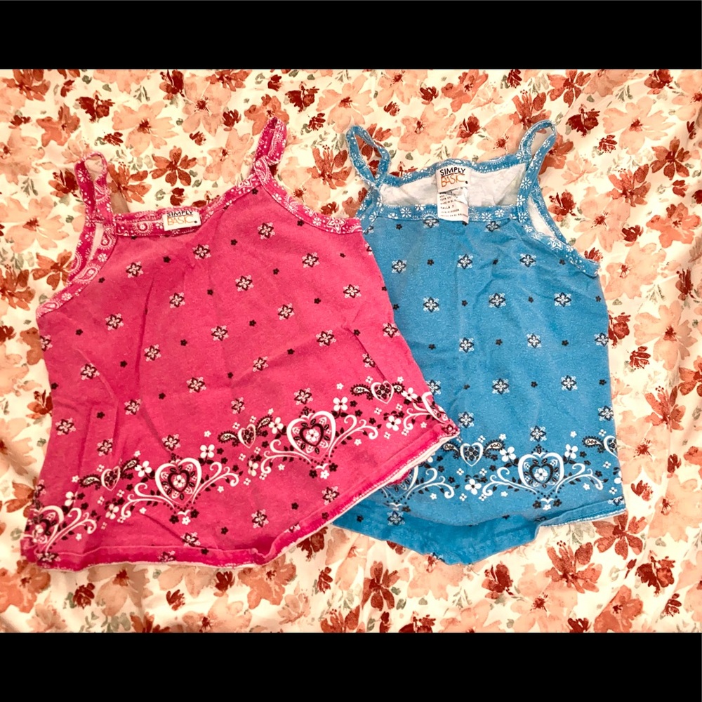 2 bandana themed girls shirts